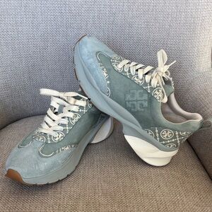 Tory Burch Women's Sneakers in sage green and White